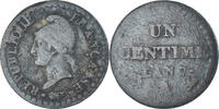 France Centime Coin, Dupré, Paris, Copper, Gadoury:76 -