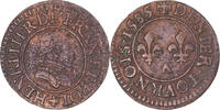 France Denier Tournois Coin, Henri III, Paris, Copper -