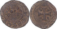 France Denier Tournois Coin, François Ier, Copper -
