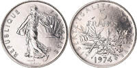 France 5 Francs Coin, Semeuse, Paris, série FDC, Nickel Clad -