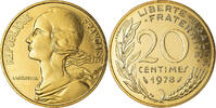 France 20 Centimes Coin, Marianne, Paris, série FDC -