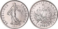 France 5 Francs Coin, Semeuse, Paris, série FDC, Nickel Clad -