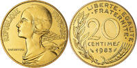 France 20 Centimes Coin, Marianne, Paris, série FDC -