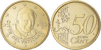 VATICAN CITY 50 Euro Cent Pape Benoit XVI, Rome, Brass, KM:387 -