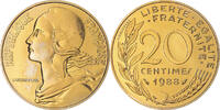 France 20 Centimes Coin, Marianne, Paris, série FDC -