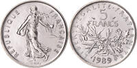 France 5 Francs Coin, Semeuse, Paris, série FDC, Nickel Clad -