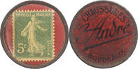 France timbre-monnaie 5 centimes Coin, Chaussures André, Bordeaux -