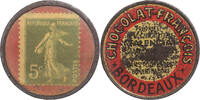 France timbre-monnaie 5 centimes Coin, Chocolat-François, Bordeaux -