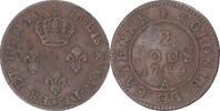 FRENCH GUIANA 2 Sous Coin, Louis XVI, Paris, Billon, KM:1 -