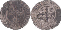 France Blanc Guénar Coin, Charles VI, Tournai, Billon -
