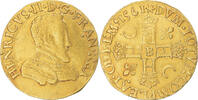 France Double Henri d'or Henri II, Rouen, 1st Type, Gold -