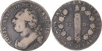 France 12 Deniers Coin, Louis XVI, Paris, Métal de -