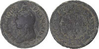 France Decime Coin, Dupré, Paris, Bronze, KM:644.1 -