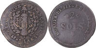 Germany 2 Sols Coin, Mayence, Siège de Mayence, Copper -