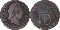 France 1/2 Sol Coin, Louis XV, Lille, Copper, KM:544.11 -