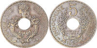 FRENCH INDO-CHINA 5 Cents Coin, Paris, Copper-nickel, KM:18 -