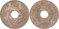 FRENCH INDO-CHINA 5 Cents Paris, Maillechort, KM:18 -