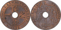 FRENCH INDO-CHINA Cent Coin, Poissy, Bronze, KM:12.3 -