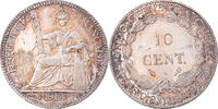 FRENCH INDO-CHINA 10 Cents Coin, Paris, Silver, KM:9 -