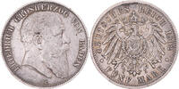German States 5 Mark Coin, BADEN, Friedrich I, Karlsruhe -