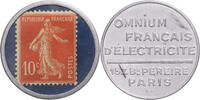 France 10 Centimes Coin, Omnium français d'électricité, Timbre-Monnaie -