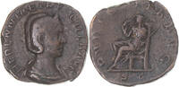 Sesterz Coin, Herennia Etruscilla, Rome, Bronze, RIC:136b -