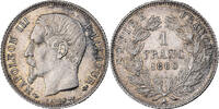 France 1 Franc Napoleon III, Paris, Silver, Gadoury:460 -