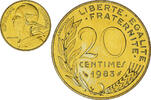 France 20 Centimes Coin, Marianne, Monnaie de Paris, série FDC -