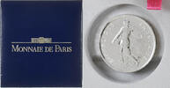 France 5 Francs Coin, Semeuse, Monnaie de Paris, BU, Silver -