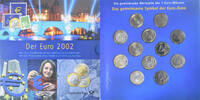 Germany Euro set + stamps Deutsche Post, FDC, Bi-Metallic -