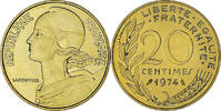 France 20 Centimes Coin, Marianne, Paris, série FDC -