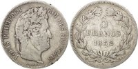 France 5 Francs Coin, Louis-Philippe, Marseille, Silver -