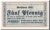 Germany 5 Pfennig Banknote, Trier Stadt, Mehl:1342.3 -