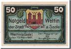 Germany 50 Pfennig Banknote, Wettin Stadt, Mehl:1421.2 -