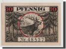 Germany 10 Pfennig Banknote, Grafenroda, Mehl:462.1 -