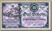 Austria 20 Heller Banknote, Schonbuhel a/d Donau, château, Mehl:970I -