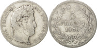 France 5 Francs Coin, Louis-Philippe, Paris, Silver -