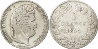 France 5 Francs Coin, Louis-Philippe, Paris, Silver -