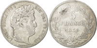 France 5 Francs Coin, Louis-Philippe, Rouen, Silver -