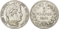 France 5 Francs Coin, Louis-Philippe, Bordeaux, Silver -