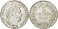 France 5 Francs Coin, Louis-Philippe, Bordeaux, Silver -
