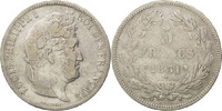 France 5 Francs Coin, Louis-Philippe, Lille, Silver -