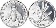 Italy 2 Lire Coin, Rome, Proof, Aluminum, KM:94 -