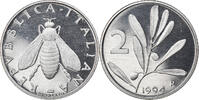 Italy 2 Lire Coin, Rome, Proof, Aluminum, KM:94 -