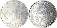 France 10 Euro Rhône Alpes, Paris, Silver, KM:1670 -