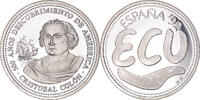 Spain Ecu Christophe Colomb, Silver -