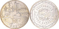 France 10 Euro Paris, Bretagne, Silver, KM:1730 -