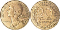 France 20 Centimes Coin, Marianne, Paris, Aluminum-Bronze -