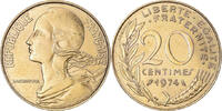 France 20 Centimes Coin, Marianne, Paris, Aluminum-Bronze -