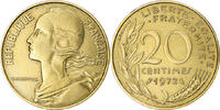 France 20 Centimes Coin, Marianne, Paris, Aluminum-Bronze -